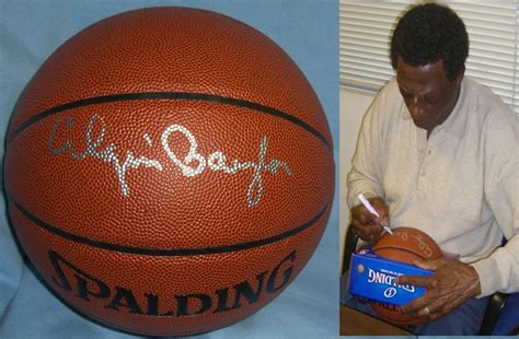 Elgin Baylor Signed Basketball Ball PSA/DNA COA Lakers Hall of Fame Autograph 77