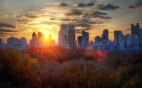 Fond d'écran : lumière du soleil, le coucher du soleil, ville, Paysage ...