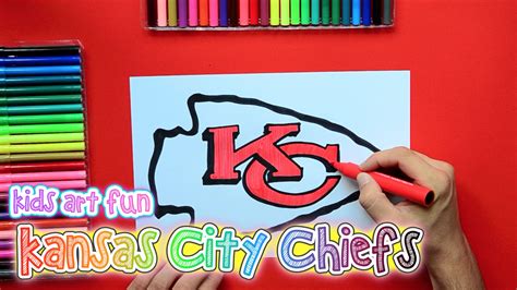 How to draw and color the Kansas City Chiefs logo - NFL Team Series