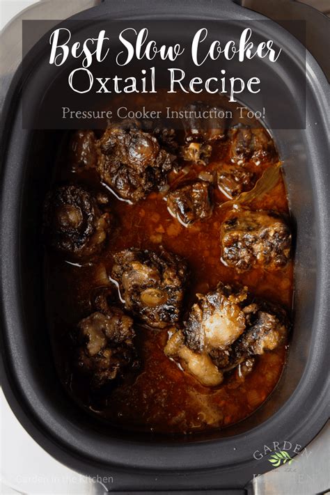 Slow Cooker Oxtail Recipe | Garden in the Kitchen