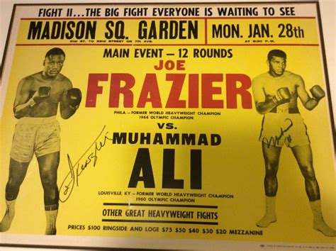 Ali vs Frazier 2 signed fight poster - Butchies Be¥ond Normal - Paintings & Prints, Sports ...