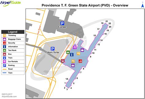 Providence - Theodore Francis Green State Airport Terminal Map