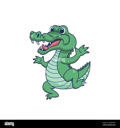 Vector Illustration Of Cute Alligator Isolated Crocodile In Cartoon | Porn Sex Picture