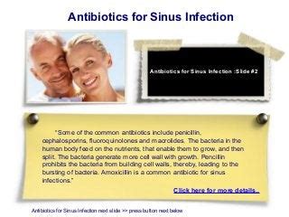 Antibiotics for sinus infection