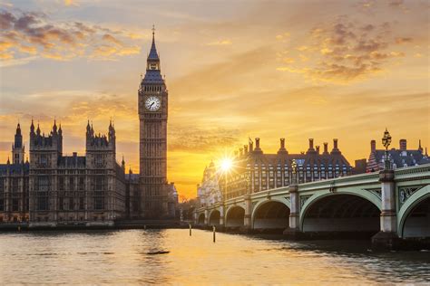 Big Ben and Westminster Bridge at sunset - Wayfarer