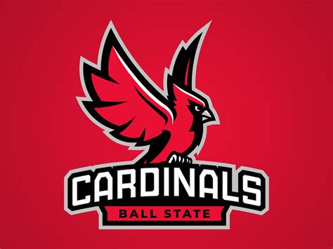 Ball State Cardinals Primary Cardinal Logo and Wordmark by Dave Raffin ...