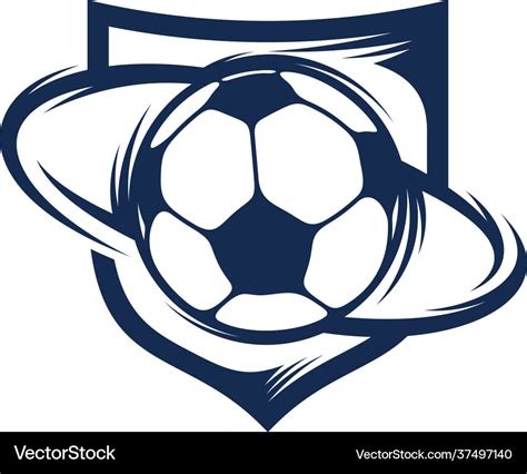 Soccer logo design creative football Royalty Free Vector