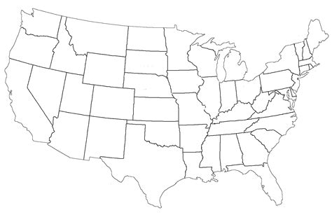 large printable blank us map united states maps outline and capitals throughout random state ...