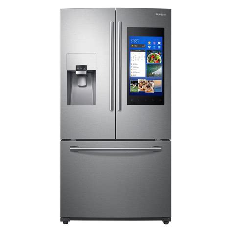 Samsung 24.2 cu. ft. Family Hub French Door Smart Refrigerator in Stainless Steel-RF265BEAESR ...