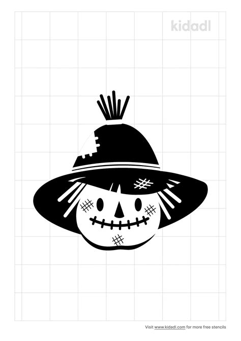 Traceable Printable Scarecrow Face Stencil