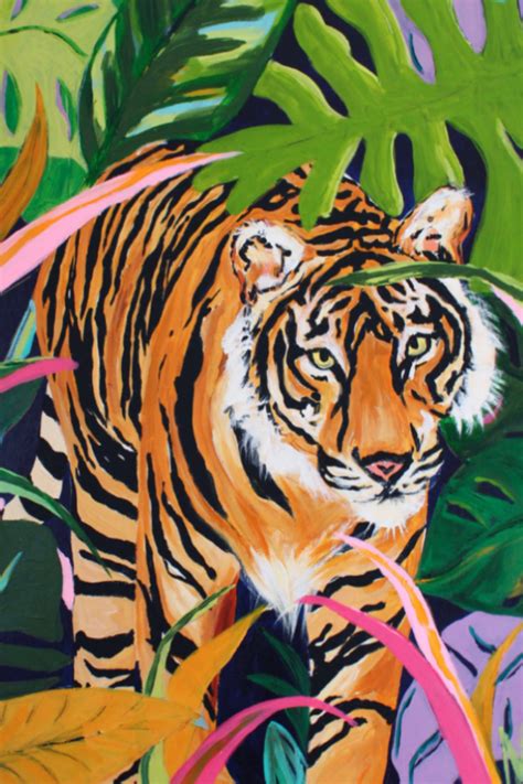 Bold Jungle Cat | Tiger Fine Art Print | Tiger painting, Tiger art ...