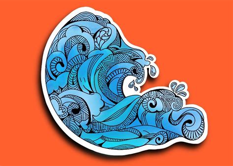 Wave Decal Wave Sticker Ocean Theme Stickers for Car - Etsy