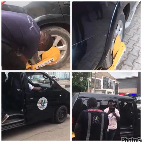 Lady challenges Lagos state government officials for clamping her car parked in a car park ...