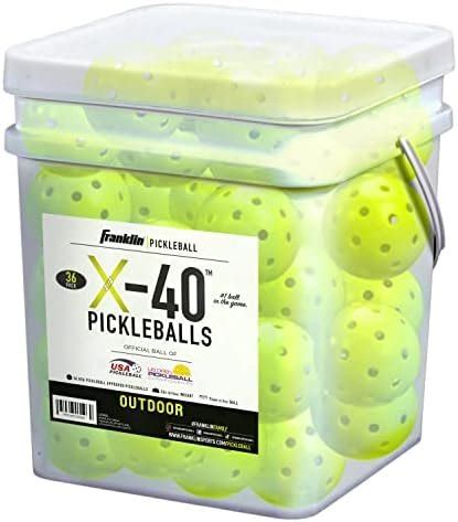 Franklin Sports Outdoor Pickleballs - X-40 Pickleball Balls - USA ...