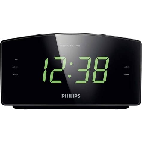 Best Buy: Philips FM Alarm Clock Radio Black AJ3400/37