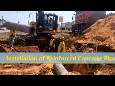 Installation of Reinforced Concrete Pipe - YouTube