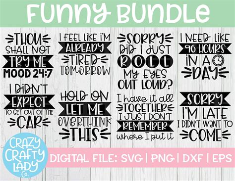 Funny SVG Bundle Women's Cut File Mom Shirt Design - Etsy