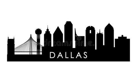 Dallas skyline silhouette. stock vector. Illustration of cityscape - 190408362