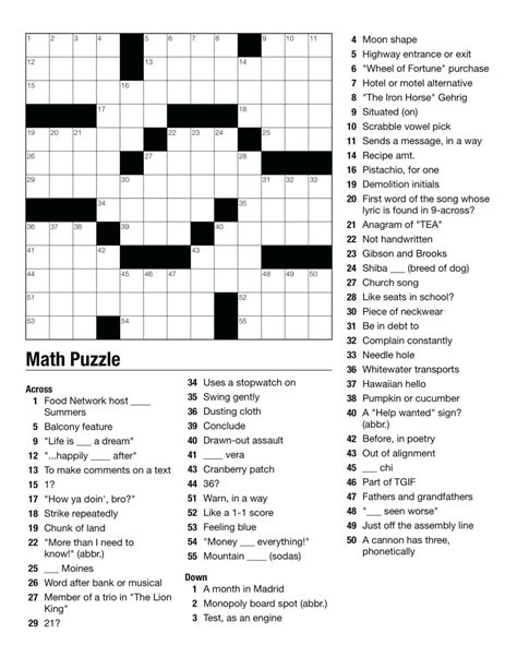 Printable Boatload Crossword Puzzles - Printable JD