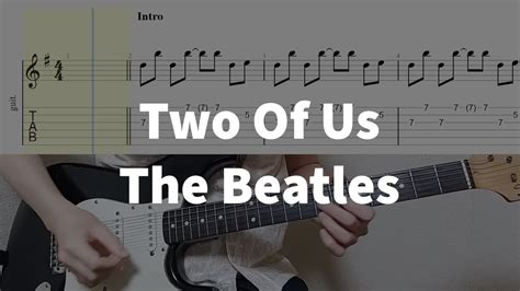 The Beatles - Two Of Us Guitar Tab - YouTube