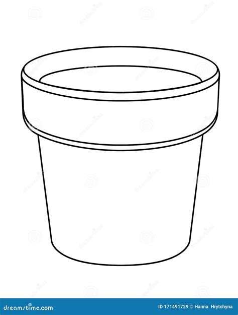 Empty Flower Pot - Vector Template. Cache-pot For Indoor Plants - A Subject For Gardening - A ...