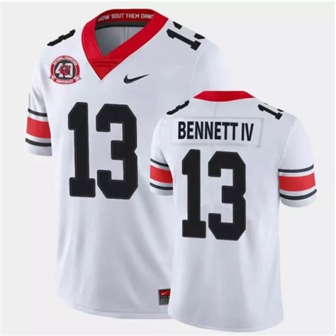 Georgia Bulldogs #13 Stetson Bennett IV Jersey Football Jerseys – White ...