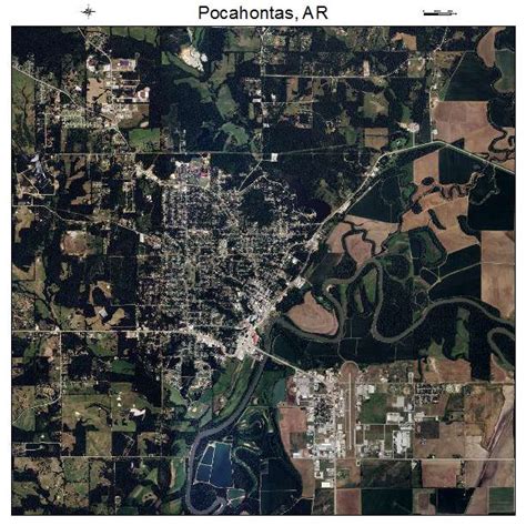 Aerial Photography Map of Pocahontas, AR Arkansas