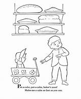 BlueBonkers  Nursery Rhymes Coloring Page Sheets Pat A Cake 1 sketch template