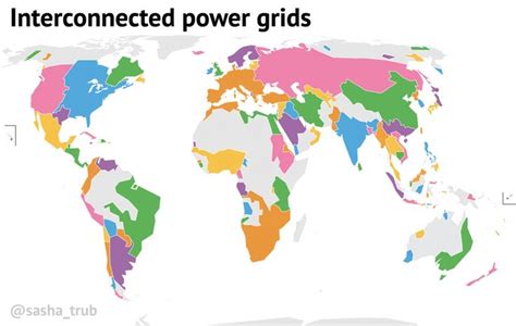 Interconnected Power Grids- By Sasha Trubetskoy : MapPorn | Power grid ...