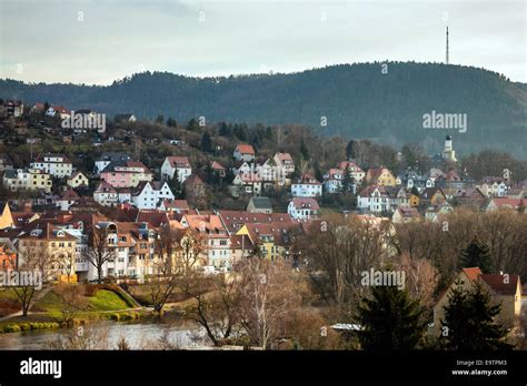 View of the Saale River, Jena, Germany Stock Photo - Alamy