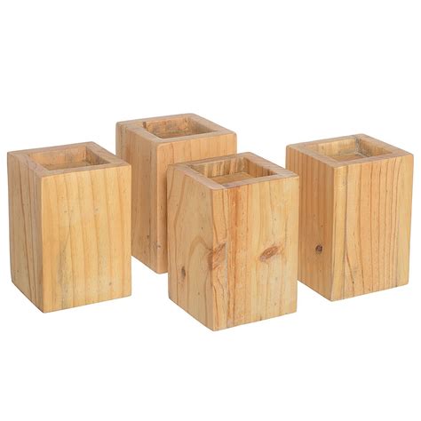 Weirwood Six Inch Bed and Furniture Risers Set of 4 (Natural Color ...