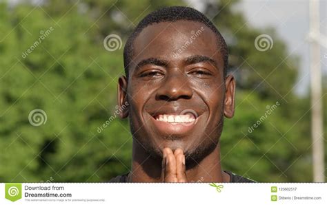 Hopeful Unshaven Black Male Stock Image - Image of males, stubble: 123602517