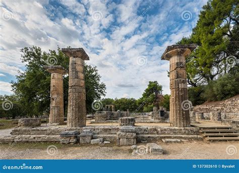 Temple of Hera, Olympia stock photo. Image of hellenic - 137302610