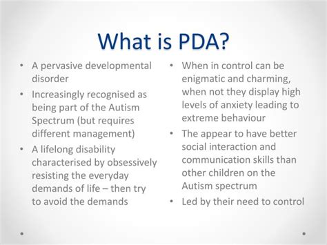 PPT - PDA (Pathological Demand Avoidance Syndrome) PowerPoint ...