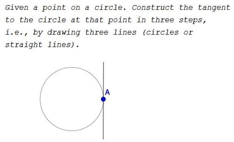 Tangent to Circle in Three Steps