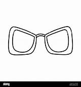 Hand Drawn Doodle glasses Vector Sketch Illustration Of Black outline  sketch template