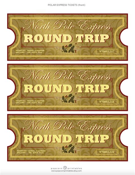 North Pole Express Tickets FULLY Editable Instant Download - Etsy Canada