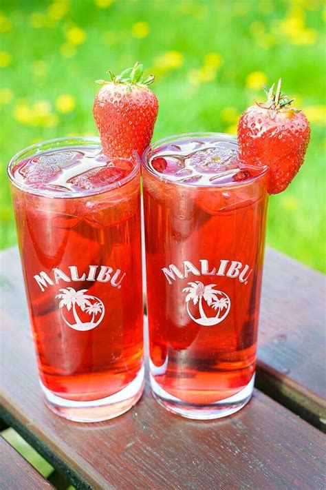 Strawberry malibu | Yummy drinks, Star food, Mixed drinks