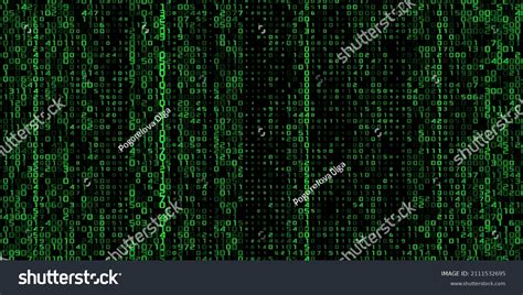 Stream Binary Matrix Code On Screen Stock Vector (Royalty Free ...