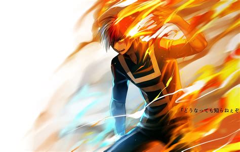 Wallpaper fire, anime, art, guy, Boku no Hero Academy images for ...