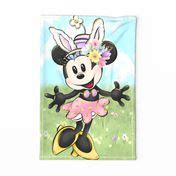 Classic Rabbit Minnie Fat Quarter, Tea Fabric | Spoonflower