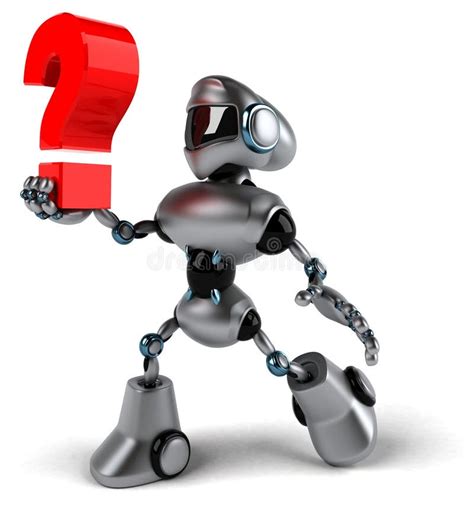 Robot with a question stock illustration. Illustration of science ...