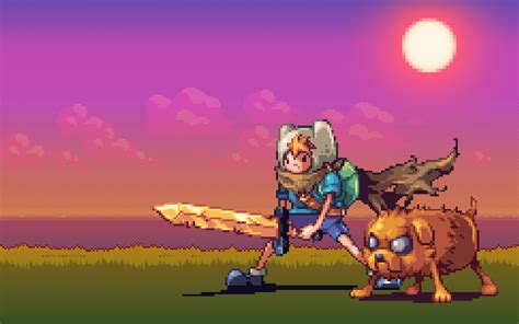 I figured you guys might enjoy this pixel art Adventure Time Wallpaper ...