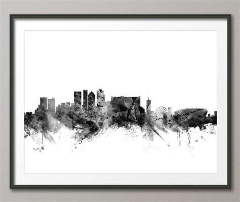 Cape Town Skyline Cape Town South Africa Cityscape Art Print | Etsy