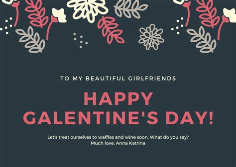 Free custom printable Galentine's Day card templates | Canva