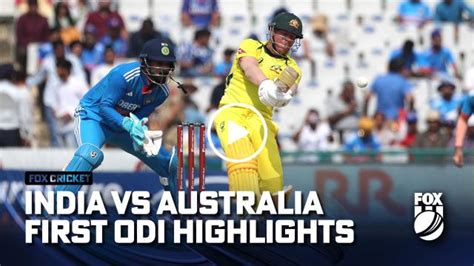 India v Australia: 1st ODI Highlights | Fox Sports Videos