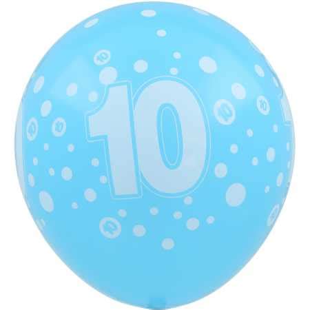 10th Birthday Balloons 6 Pack - Blue | BIG W