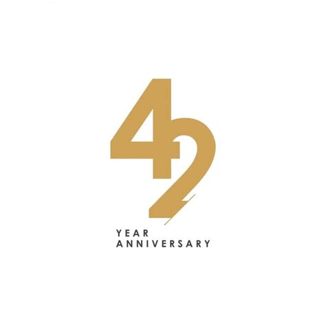 42 Year Anniversary Logo Vector Template Design Illustration, Anniversary, 42, Celebration PNG ...