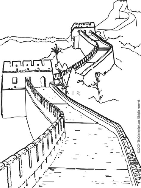 Great Wall Of China Coloring Page | Audio Stories for Kids | Free Coloring Pages | Colouring ...