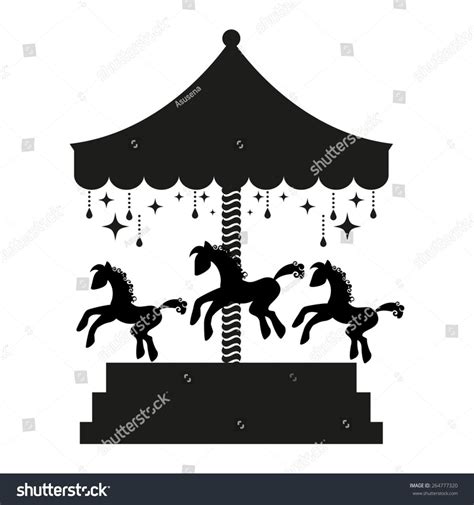 Carousel clipart black and white, Carousel black and white Transparent ...